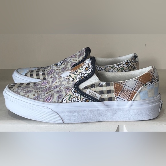 Vans Meadow Patchwork Classic Slip On Sneakers Size 5.5 - Picture 5 of 10